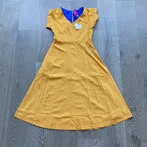 Sacred Heart Collection yellow midi dress